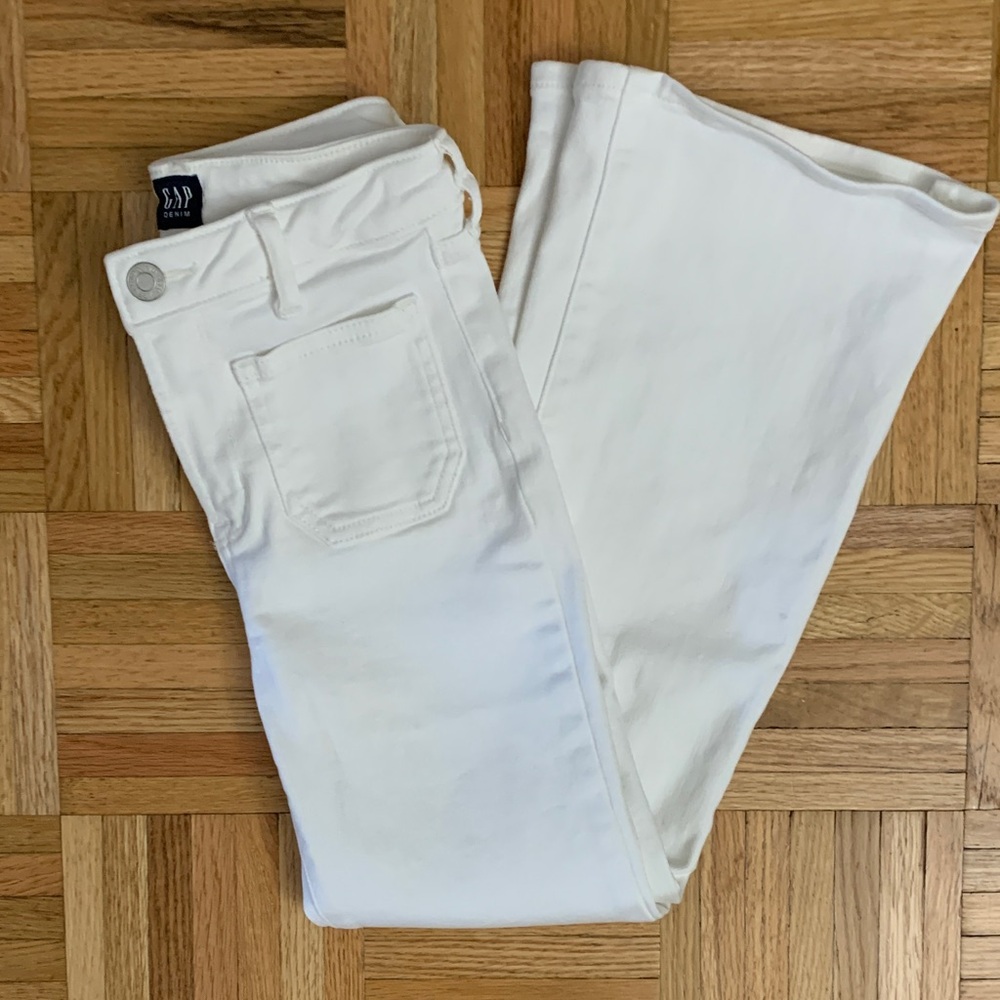 GAP - Flare Denim Pants Sailor Pockets - Girls Size 8 LIKE NEW!